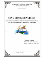 Sử dụng phương pháp kể chuyện kết hợp với văn học dân gian trong dạy lịch sử lớp 10 THPT 