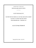 Giải pháp thúc đẩy động lực làm việc cho người lao động tại công ty cổ phần gốm việt thành – thành phố biên hoà – tỉnh đồng nai 