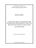 Giải pháp hoàn thiện quản trị kênh phân phối ngành hàng thực phẩm chế biến của công ty cổ phần việt nam kỹ nghệ súc sản đến năm 2025 tại TP  hồ chí minh 
