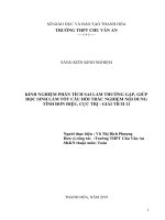 Kinh nghiệm phân tích sai lầm thường gặp, giúp học sinh làm tốt câu hỏi trắc nghiệm nội dung tính đơn điêu, cực trị  giải tích 12  