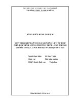 Một số giải pháp nâng cao năng lực tự học cho học sinh lớp 10 trường THPT lang chánh 