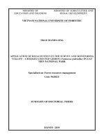Ứng dụng âm sinh học trong điều tra giám sát loài vượn đen má vàng (nomascus gabriellae) tại vườn quốc gia cát tiên tt tiếng anh 
