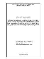 Vận dụng phương pháp dạy học theo hợp đồng trong dạy học ôn tập chương i ( sinh học 11 ) 