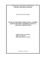Sử dụng niên biểu nhằm nâng cao hiệu quả ôn tập trắc nghiệm lịch sử 12 chương trình chuẩn 