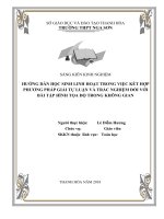 Hướng dẫn học sinh linh hoạt trong việc kết hợp phương pháp giải tự luận và trắc nghiệm đối với bài tập hình tọa độ trong không gian 