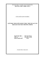 GIÚP học SINH lớp 10 KHẮC PHỤC một số SAI lầm KHI GIẢI TOÁN bất PHƯƠNG TRÌNH 