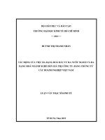 Tác động của việc đa dạng hóa đầu tư ra nước ngoài và đa dạng hóa ngành nghề đến giá trị công ty bằng chứng từ các doanh nghiệp việt nam 