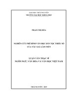 Nghiên cứu phê bình văn học dân tộc thiểu số của tác giả Lâm Tiến (Luận văn thạc sĩ)