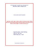 Hướng dẫn học sinh lớp 10 sử dụng máy tính bỏ túi để giải một số bài tập tính toán phần tổng hợp và phân tích lực thuộc 
