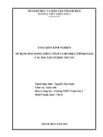 ÁP DỤNG bất ĐẲNG THỨC cô SI và BUNHIA CÔPXKI GIẢI các bài tập cơ học sơ cấp 