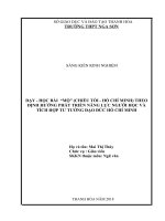 Mộ(Chiều tối   hồ chí minh) theo định hướng phát triển năng lực người học và tích hợp tư tưởng đạo đức hồ chí minh 