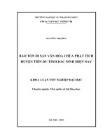 Bảo tồn di sản văn hóa chùa Phật Tích huyện Tiên Du tỉnh Bắc Ninh hiện nay