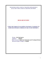 Using pictures in teaching english at grade 6 in some secondary school in quan son district 