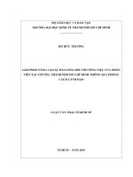 Giải pháp nâng cao sự hài lòng đối với công việc của nhân viên tại viettel thành phố hồ chí minh thông qua phong cách lãnh đạo 