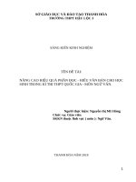 Nâng cao hiệu quả phần đọc   hiểu văn bản cho học sinh trong kì thi THPT quốc gia   môn ngữ văn 