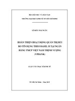 Hoàn thiện hoạt động quản trị rủi ro tín dụng theo basel II tại ngân hàng TMCP việt nam thịnh vượng (VPBank) 