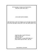 RÈN kĩ NĂNG làm văn NGHỊ LUẬN văn học DẠNG đề SO SÁNH CHO học SINH lớp 12 ôn THI THPT QUỐC GIA 
