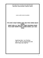 Tổ chức hoạt động học bài phú sông bạch đằng (ngữ văn 10, tập hai) theo phương pháp tích hợp nhằm phát triển năng lực học sinh 