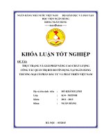 THỰC TRẠNG và GIẢI PHÁP NÂNG CAO CHẤT LƢỢNG CÔNG tác QUẢN TRỊ rủi RO tín DỤNG tại NGÂN HÀNG THƢƠNG mại cổ PHẦN đầu tƣ và PHÁT TRIỂN VIỆT NAM 