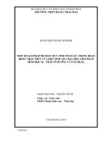 Một số biện pháp để phát huy tính tích cực trong hoạt động nhận thức của học sinh qua dạy học chương II 