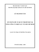 Xây dựng đề án quản trị rủi ro tại tổng công ty điện lực TP HCM 