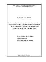 “ sử dụng kiến thức văn học trong giảng dạy chủ đề tiêu hóa   chương 1 sinh học 11 để nâng cao hứng thú cho học sinh 