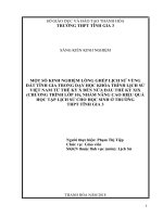 Một số kinh nghiệm lồng ghép lịch sử vùng đất tĩnh gia trong dạy học khóa trình lịch sử việt nam từ thế kỷ x đến nửa đầu thế kỷ XIX 