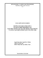 sử dụng phép dời hình vào giải một số bài tập tọa độ trong mặt phẳng và sáng tạo một số bài tập cùng mức độ  