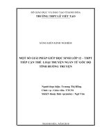 Một số giải pháp giúp học sinh lớp 12 – THPT tiếp cận thể loại truyện ngắn từ góc độ tình huống truyện 