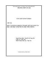 Một vài kinh nghiệm làm kiểu bài so sánh văn học cho học sinh trung học phổ thông 