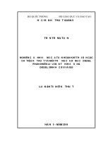 Nghiên cứu ảnh hưởng của tuần hoàn khí thải đến các chỉ tiêu kỹ thuật và môi trường của động cơ diesel phun nhiên liệu điện tử khi sử dụng diesel sinh học b10 và b20