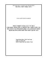 Phát triển năng lực tư duy cho học sinh lớp 12 thông qua lớp các bài toán về tính đơn điệu của hàm số theo định hướng thi THPT quốc gia 