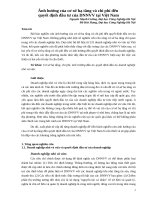 Nghiên cứu ảnh hưởng của cơ sở hạ tầng và chi phí đến quyết định đầu tư DNNVV 