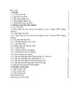 Hướng dẫn học sinh trường THPT quảng xương 1 chế tạo bộ thí nghiệm chất khí bằng những vật liệu phế thải 