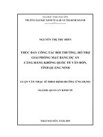 (Luận văn thạc sĩ) Thúc đẩy công tác bồi thường, hỗ trợ giải phóng mặt bằng dự án cảng hàng không quốc tế Vân Đồn, tỉnh Quảng Ninh