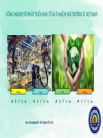 Cong nghiep voi phat trien kinh te va o nhiem moi truong