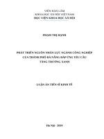 Phát triển nguồn nhân lực ngành công nghiệp của thành phố Đà Nẵng đáp ứng yêu cầu tăng trưởng xanh