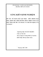 Sử dụng bài tập thực tiễn trong dạy học, kiểm tra theo hướng phát triển năng lực học sinh chủ đề cân bằng và chuyển động của vật rắn 