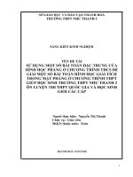 Sử dụng một số bài toán đặc trưng của hình học phẳng ở chương trình THCS để giải một số bài toán hình học giải tích trong mặt phẳng 