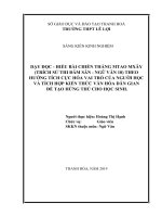 Dạy đọc hiểu bài chiến thắng mtao mxây theo hướng tích cực hóa vai trò của người học và tích hợp kiến thức văn hóa dân gian để tạo hứng thú cho học sinh 