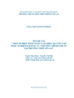 Một số biện pháp nâng cao hiệu quả ôn tập trắc nghiệm lịch sử 12 chương trình chuẩn tại trường THPT lê lai 