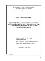 MỘT số BIỆN PHÁP NÂNG CAO NĂNG lực tự học bài “ĐỊNH LUẬT bảo TOÀN ĐỘNG LƯỢNG 