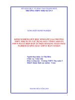 Kinh nghiệm hướng dẫn học sinh lớp 11a4 trường THPT thọ xuân 5 sử dụng máy tính CASIO 570VN plus chọn đáp án 