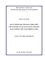 Quản trị rủi ro tín dụng theo tiêu chuẩn basel II tại ngân hàng thương mại cổ phần việt nam thịnh vượng 