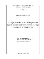 Vận dụng phương pháp gợi mở qua cách đặt đề mục bằng hình ảnh trong dạy học “bài thơ số 28” của r ta  go 