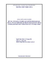 “SỬ DỤNG có HIỆU QUẢ KÊNH HÌNH KHI dạy bài 11 tây âu THỜI hậu kì TRUNG đại (LỊCH sử lớp 10 cơ bản), để PHÁT HUY TÍNH TÍCH cực của học SINH” 