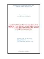 TẠO HỨNG THÚ học tập CHO học SINH lớp 12 THÔNG QUA VIỆC GIẢI QUYẾT một số bài TOÁN có LIÊN QUAN đến THỰC TIỄN 