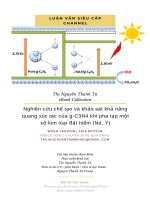 Nghiên cứu chế tạo và khảo sát khả năng quang xúc tác của g c3n4 khi pha tạp một số kim loại đất hiếm (nd, y) 