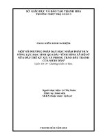 Một số phương pháp dạy   học nhằm phát huy năng lực học sinh qua bài tình hình xã hội ở nữa đầu thế kỷ XIX và phong trào đấu tranh của nhân dân 