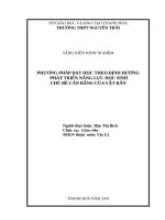 PHƯƠNG PHÁP dạy học THEO ĐỊNH HƯỚNG PHÁT TRIỂN NĂNG lực học SINH, CHỦ đề cân BẰNG của vật rắn 